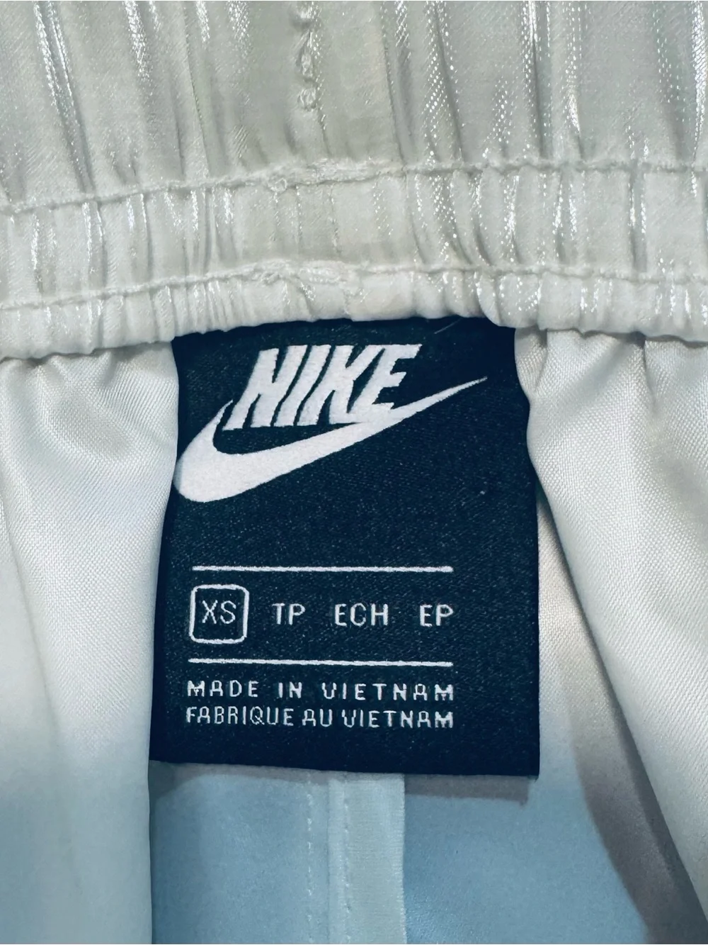 Nike White Sheer Zip Jacket and Jogger Pant Set with Neon Yellow Logo